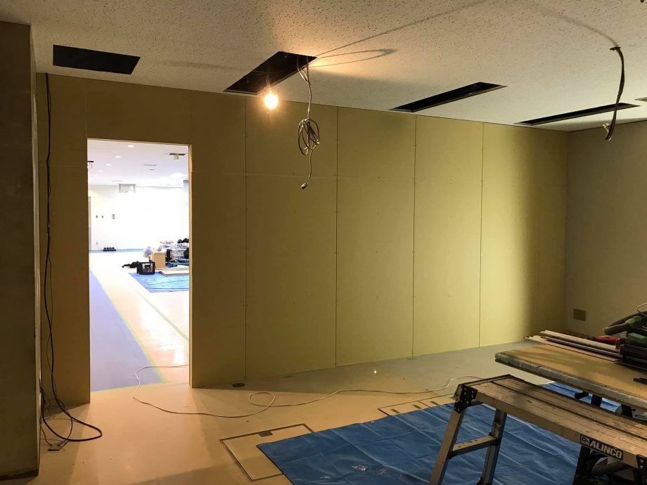 防音壁が出来上がり(仕上げはこれから)